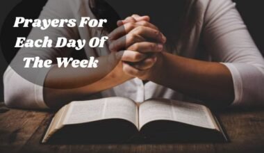 Prayers For Each Day Of The Week